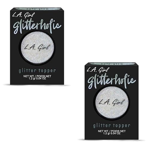 Pack of 2 L.A. Girl Glitterholic Glitter Topper, Holo-Glam GGP451