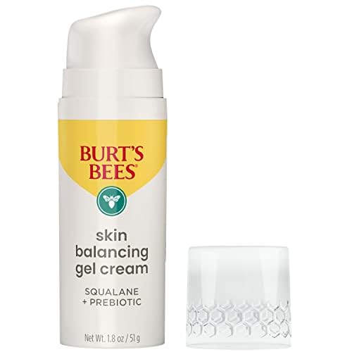 Burt's Bees Clear and Balanced Skin Balancing Gel Cream With Squalane and Prebiotic, Gel Moisturizer for Breakout-Prone Skin, 99 Percent Natural