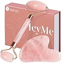 BAIMEI IcyMe Jade Roller & Gua Sha, Face Roller Redness Reducing Skin Care Tools, Self Care for Men Women, Massager for Face, Eyes, Neck, Relieve Fine