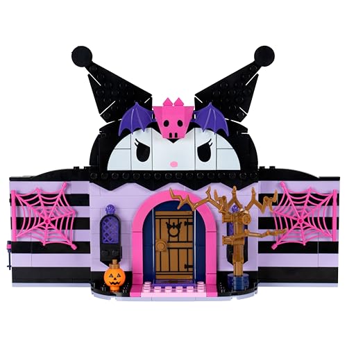 BLDR Hello Kitty and Friends Kuromi’s Haunted House Building Set - Hello Kitty, Kuromi, & My Melody Minifigures - Kids and Sanrio Fans Ages 8+, 0131