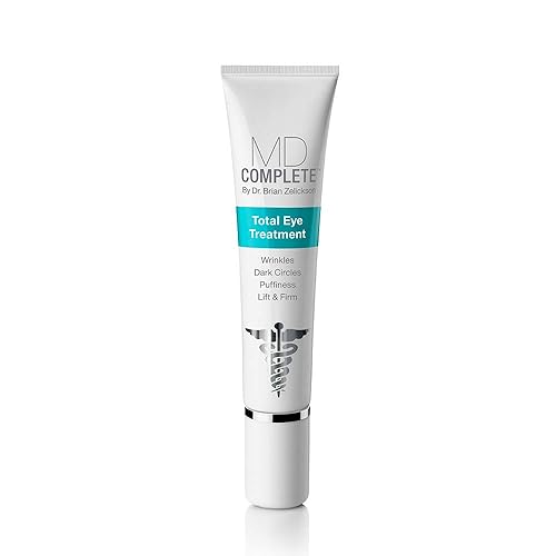 MD Complete Total Eye Treatment | Anti-Aging Hydrating Skin Renewal Eye Treatment | with Peptides, Vitamins C & E and Hyaluronic Acid for Wrinkles