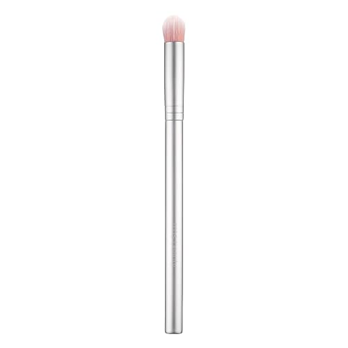RMS Beauty Skin2Skin Fan Brush - Vegan Synthetic Highlighter Brush for Face & Body - Loose Powder Face Blender for Streak Free Blush & Bronzer