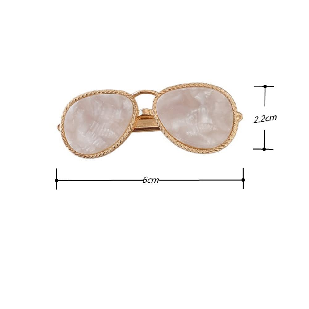 4Pcs Mini Creative Sunglasses Shape Hair Clips Metal Alligator Hair Side Clip Hair Pins Hair Barrettes Hair Accessories for Women Girls Birthday