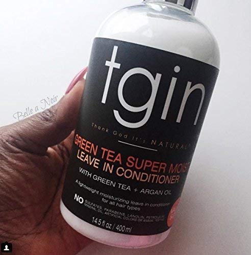 tgin Green Tea Super Moist Leave In Conditioner - Lightweight Leave In Conditioner for Curly Hair - Hydrates, Controls Frizz & Enhances Manageability
