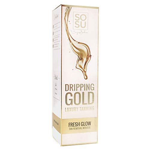 SOSU Dripping Gold Tan Removal Mousse 5 Oz! Enriched With Witamins A And E! Easy-To-Use Formula Gently & Effortlessly Tanning Remover! Vegan, Cruelty
