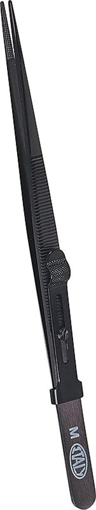 Allegro Diamond Tweezers, Stainless Steel, Black, Medium Point, Locking, 6-1/2 Inches | TWZ-173.76
