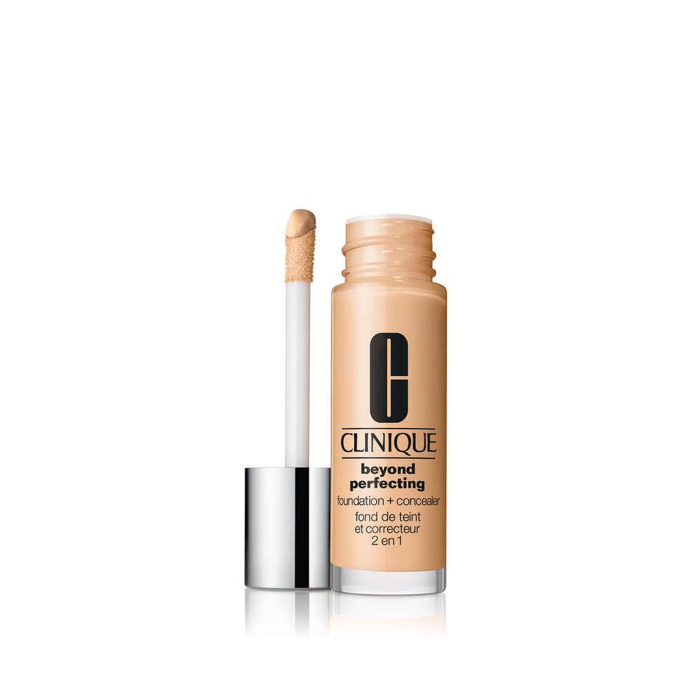 Clinique Beyond Perfecting Lightweight Liquid Foundation + Concealer For Dry Combination to Oily Skin Types | Full Coverage + Natural Matte Finish