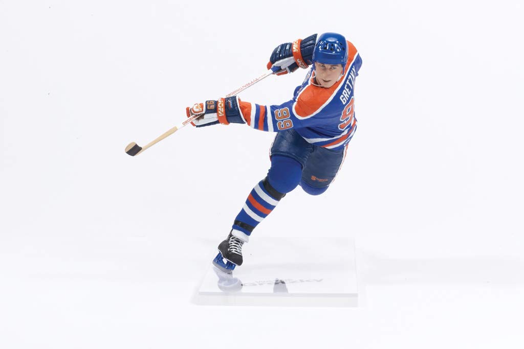 McFarlane Toys NHL Legends Series II Figure: Wayne Gretzky with Blue Edmonton Oilers Jersey (Center)