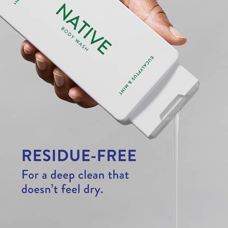 Native Body Wash Contains Naturally Derived Ingredients | For Women & Men, Sulfate, Paraben, & Dye Free Leaving Skin Soft and Hydrated | Eucalyptus Beauty & Personal Care Native