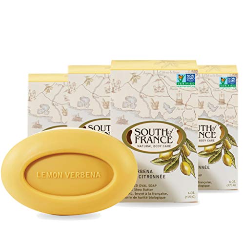 Lemon Verbena Clean Bar Soap by South of France Clean Body Care Triple-Milled French Soap with Organic Shea Butter + Essential Oils Vegan, Non-GMO