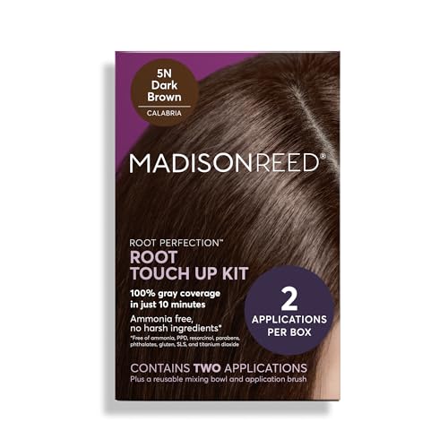 Madison Reed Root Perfection Root Touch Up Kit - 5N Calabria Dark Brown, 2 Permanent Applications, 100% Gray Coverage in 10 Min | PPD-Free
