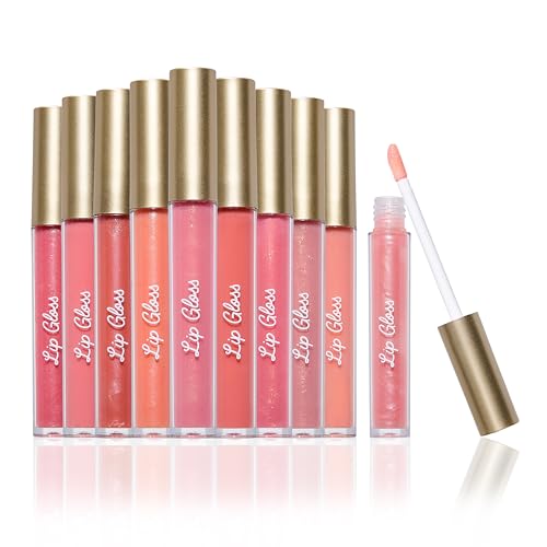 Beauty Concepts Lip Gloss Collection - Shimmering, Glossy Lip Makeup Set for a Radiant Finish, Pink and Neutral