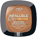 L'Oreal Paris Infallible Up to 24H Fresh Wear Soft Matte Longwear Bronzer. Waterproof, heatproof, Transfer, humidity and sweatproof, Medium, 0.31 oz