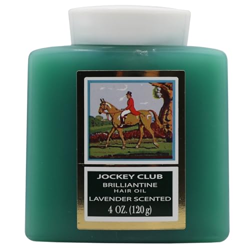 Jockey Club Solid Brilliantine Hair Styling Oil, Helps Softens All Hair Types, Lavender Scented, 4 Fl Oz Plastic Jar