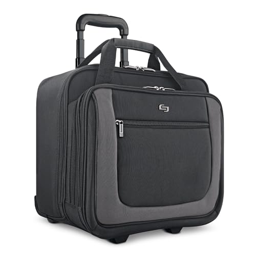 Solo New York Rolling Case with Wheels - Roller Laptop Bag, Wheeled Briefcase for Women & Men, Carry On Size for Travel, Fits 17.3" Computer - Bryant
