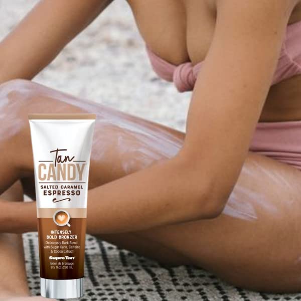 Supre Tan Candy Salted Caramel Espresso Intensely Bold Bronzer Dark Blend 8.5oz