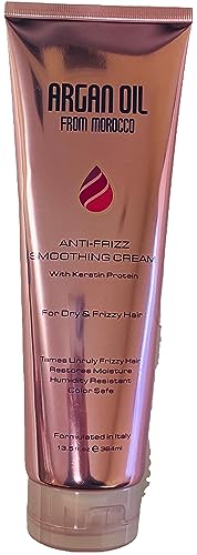Argan Oil from Morocco Anti-Frizz Smoothing Cream with Keratin & Silk Protein, 13 fl.oz. (384 ml)