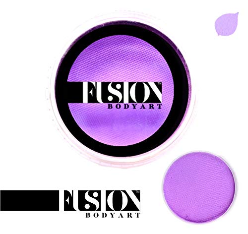 Fusion Body Art Pro Face Paint | Prime Fresh Lilac (32gm), Professional Quality Water Activated Face & Body Paint Supplies - Single Makeup Cake