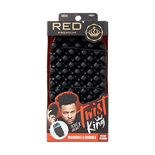 Red by Kiss Bowwow Twist King Premium Luxury Twist Styler Comb Brush, Durable Washable Alternative for Sponge for Barbers and Daily Use, Ideal Beauty and Personal Care Red by Kiss Default Title