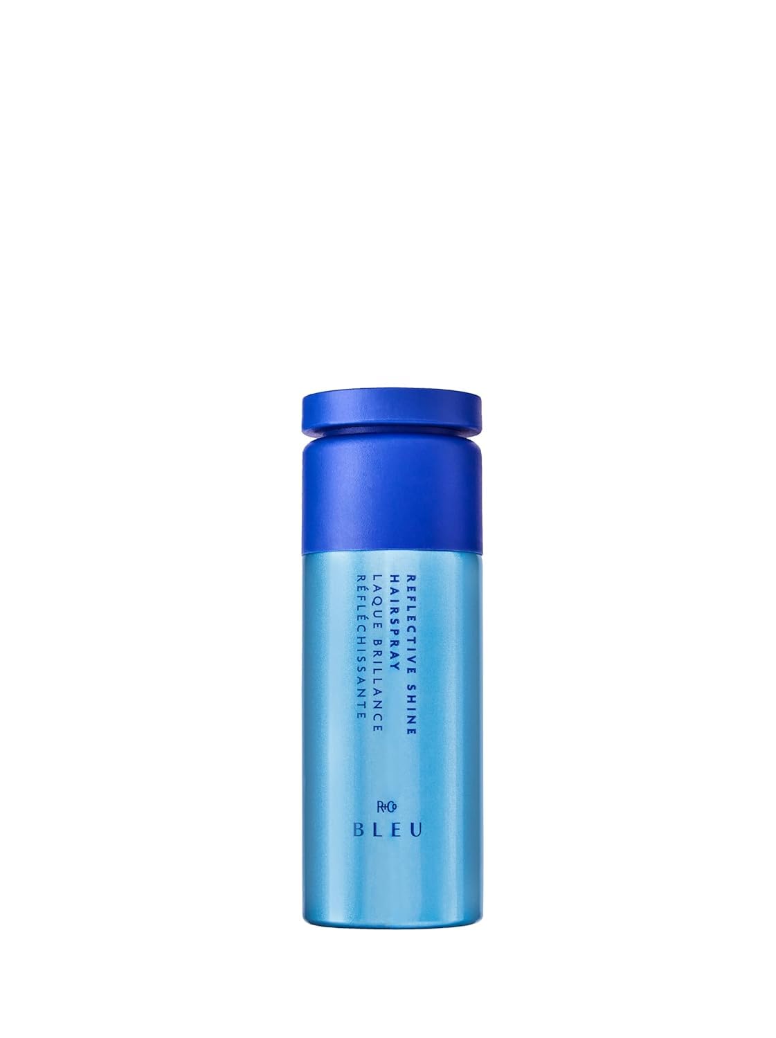 R+Co BLEU Reflective Shine Hairspray - Mirror-Like Shine, Lightweight Hold, Adds Instant Glamour, Keeps Hair Soft and Sleek with Brazilian Tucuma