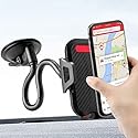 LEEMASING 360 Degree Car Dash Windshield Mount Cradle Holder Stand Gooseneck Long Arm Strong Suction Compatible with iPhone 12 11 Pro XS Max SE 8…