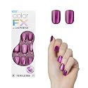 Kiss colorFX by Impress Press On Nails, Levels, 30 No Glue Peel and Stick Nails Kit with IMPROVED Adhesive, Pink Squoval Chrome Effect, Includes Prep Beauty & Personal Care imPRESS