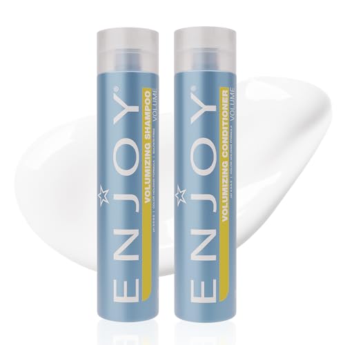 Enjoy Volumizing Shampoo and Conditioner for Color Treated Hair, Men and Women, Curly Hair Shampoo and Conditioner - 10.1 Fl Oz