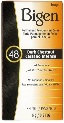 Bigen Permanent Powder Hair Color 48 Dark Chestnut 1 ea (Pack of 4)