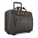Solo New York Macdougal Rolling Laptop Bag. Rolling Briefcase for Women and Men. Fits Up to 17.3 Inch Laptop - Espresso, Olive Green, 14" x 17.8" x