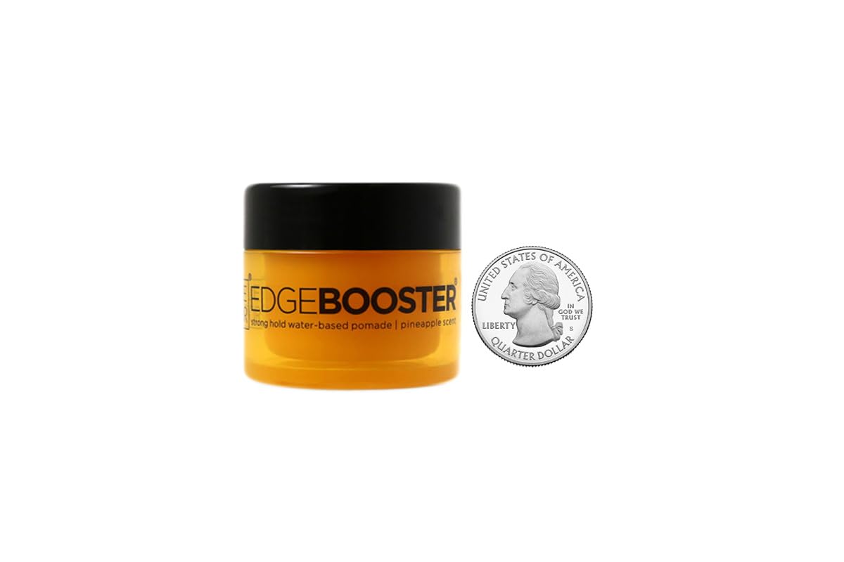 Style Factor EDGEBOOSTER Strong Hold Water-Based Pomade 0.85 Oz Mini Travel Size (0.85 Fl Oz (Pack of 1), Pineapple)