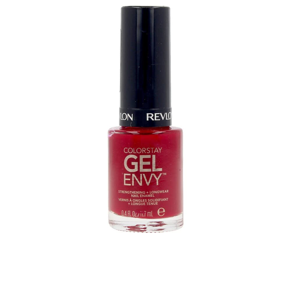 Revlon Nail Polish, ColorStay Gel Envy Nail Polish, Chip Resistant & Longwear Formula, Built-in Base Coat & High Shine Finish, 600 Queen of Hearts