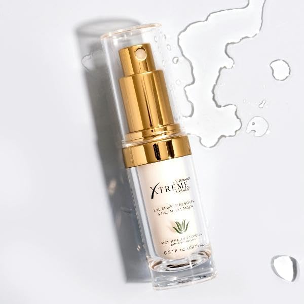 Xtreme Lashes Mini Cleansing Kit - Eyelash Extension Compatible - Includes 15mL Makeup Removal & Facial Cleanser & 25 Pack of Applicators