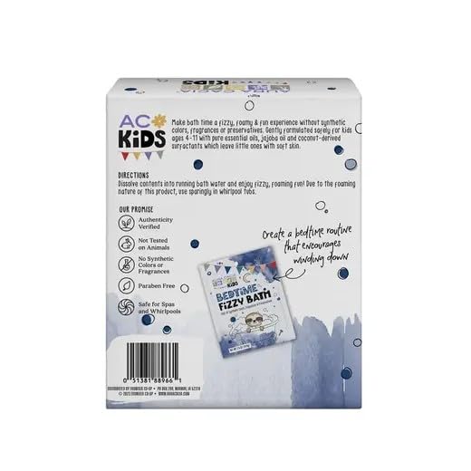 Aura Cacia Kids Bedtime Fizzy Bath Kit 3 x 2.5oz Packets - Fizzy, Foamy and Fun Bath Time!