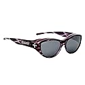 Jonathan Paul Fitovers Chic Kitty Purple Cheetah Polarvue Grey Sunglasses