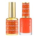 DND DC Gel Polish Set, Orange Collection, UV/LED GelPolish and Air Dry Nail Lacquer, Matching Chip-Free Polish Duo, 0.5 Fl Oz Each