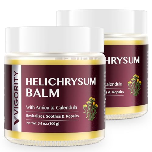 Vigority Helichrysum Balm Soothes & Repairs: Restorative Cream with Arnica & Calendula for Thin, Fragile, Bruised & Aging Skin - Moisturizes Beauty and Personal Care Vigority Default Title