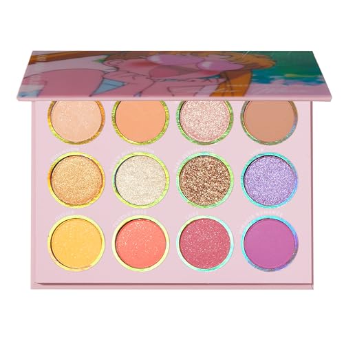 ColourPop x Sailor Moon Pretty Guardian Makeup Palette - Pastel Shadow Palette with Metallic & Matte Finishes - Buildable, Blendable & High-Pigment