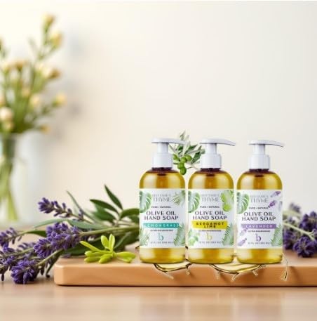 Brittanie’s Pure Castile Liquid Hand Soap Refill, Bergamot | Lavender | Lemongrass, 12 Ounce Pack of 3 | Dish Soap, Hair & Body, Home, Gentle & Pure
