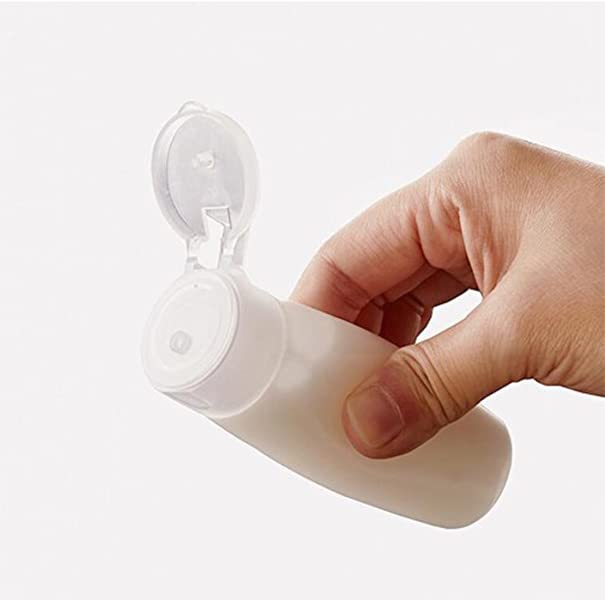 Bamboopack 4 Pcs 100ml 3.3oz Leak Proof Refillable Plastic Bottle Squeeze Containers Liquid Containers Squeeze Tube Transparent Dispenser Toiletries