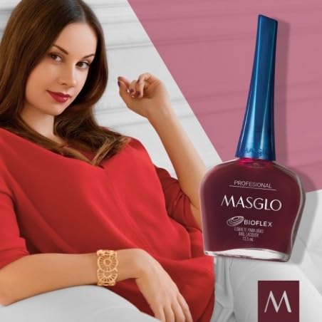 MASGLO Traditional Nail Polish 0.5 Fl. Oz. 3 piece kit with BASE FORTIFIER, color PROFESIONAL and TOPCOAT GEL Beauty & Personal Care MASGLO