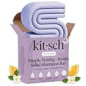 Kitsch Toning Purple Shampoo For Blondes & Color Treated Hair - Shampoo Bar For Women and Men - Biotin Shampoo for Strengthening & Neutralizing Brassy