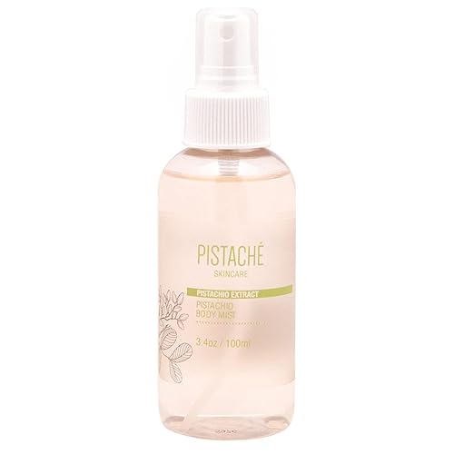 Pistaché Skincare Pistachio Oil Body Mist | Sweet Nutty Biscotti Fragrance | Refreshing & Hydrating Body Spray, 3.4 oz