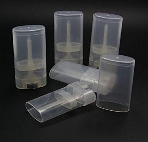15ML Transparent Empty Plastic Oval Deodorant Containers Lipstick Tubes Tube Bottles For Chapstick Homemade Lip Balm Crayon(10PCS)