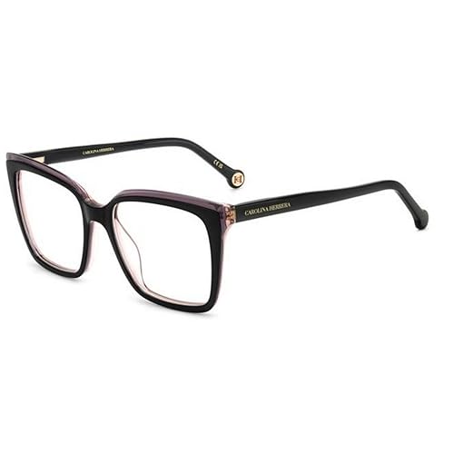 Carolina Herrera Women's Casual. Rectangular Sunglasses, Black, 66