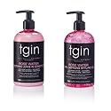 tgin Rose Water Smoothing Leave-In Conditioner & Rose Water Defining Styling Gel for Curly, Coily and Wavy Hair, Lightweight Moisture and Curl