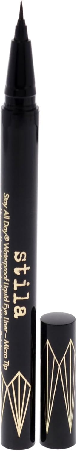 Stila Stay All Day Waterproof Liquid Eye Liner Micro Tip - Intense Black - 0.016 Oz Eyeliner