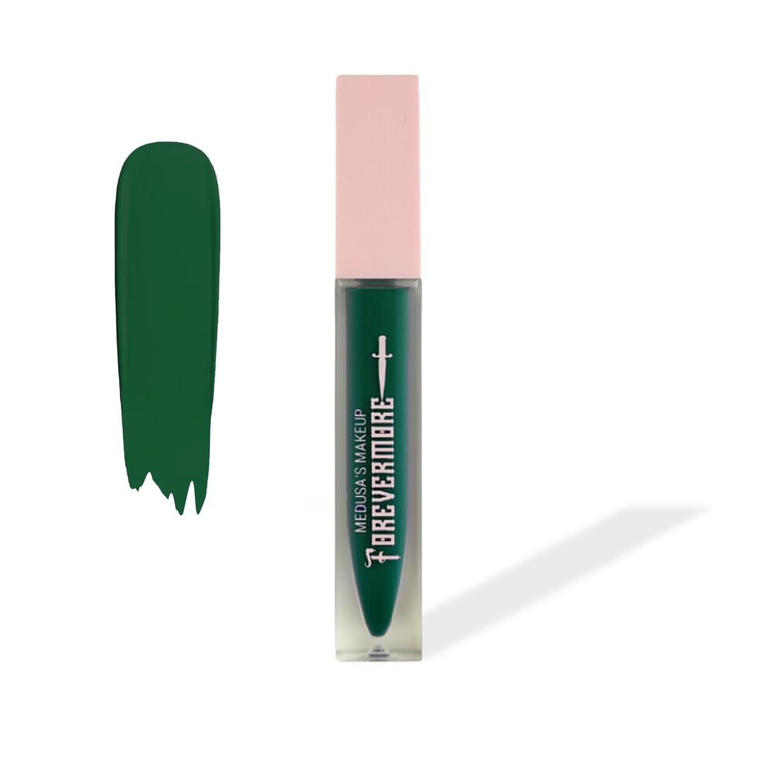 Medusa's Makeup Forevermore Liquid Matte Lipstick Bold, VelvetyMatte Finish - Long-Lasting Wear - Cruelty Free & Vegan (Wicked, 2 fl oz)