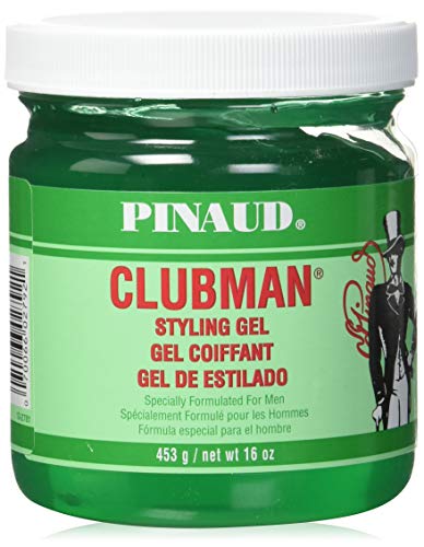 Clubman Pinaud Hair Styling Gel - Regular Hold & High Shine Hair Gel for Men, Alcohol-Free Formula, Men's Grooming, 16 oz
