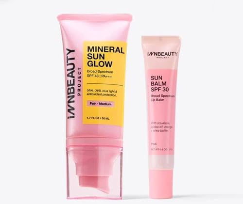 INNBEAUTY Project Mineral Sun Care Duo - Glow in Fair-Medium and Balm in Pink, 1 Count