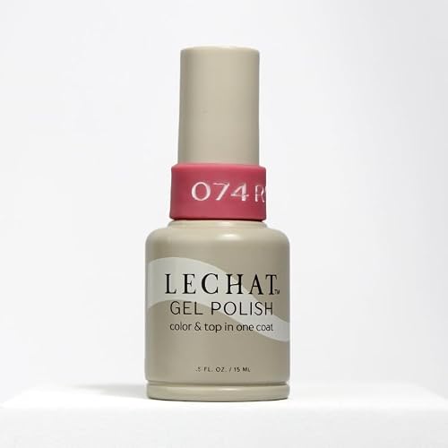 LECHAT Gel Polish - Rosy Glow, Color and Top in One Coat, Shiny Long-Wear, Dark Rosy Nude Gel Polish Beauty & Personal Care LECHAT